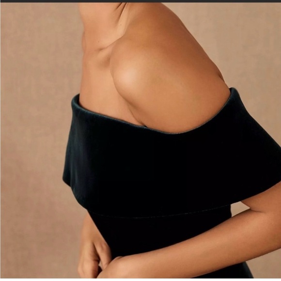 NWT BHLDN Fawn Velvet Maxi Dress Emerald Green Anthropologie - Picture 4 of 5